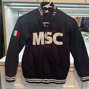 MSC Italy 🇮🇹 Navy Blue Zipper Jacket Size 8, soft cotton! 🇮🇹